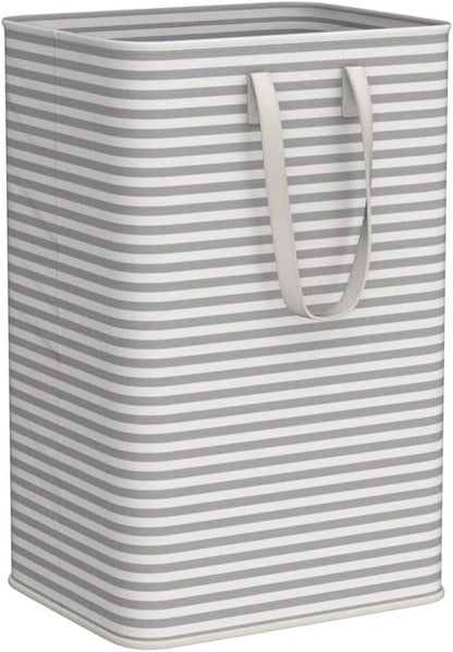 2 Pack Laundry Hamper Large Collapsible Laundry Baskets, Freestanding Waterproof Clothes Hamper with Easy Carry Handles in Laundry Room Bedroom Bathroom College Dorm for Adults, Grey, 2 X 80L