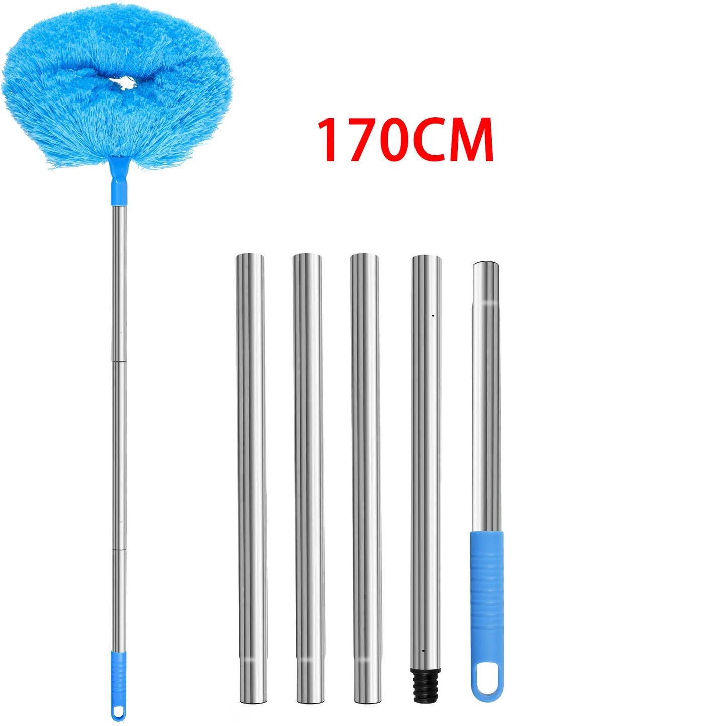 Ceiling Fan Cleaner Duster with 2 Detachable Dusting Head Ceiling Fan Blade Cleaner with Extension Pole Adjusts