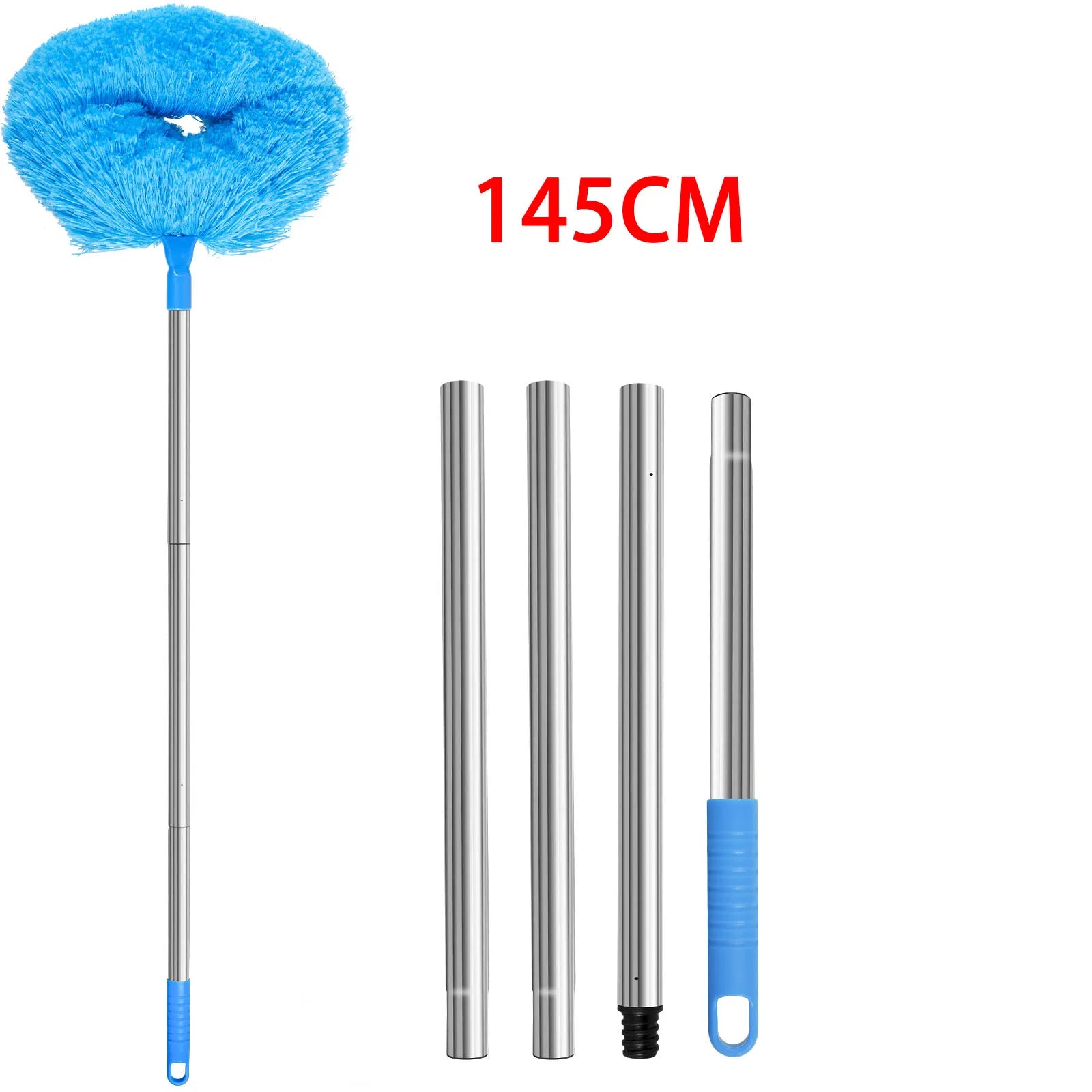 Ceiling Fan Cleaner Duster with 2 Detachable Dusting Head Ceiling Fan Blade Cleaner with Extension Pole Adjusts