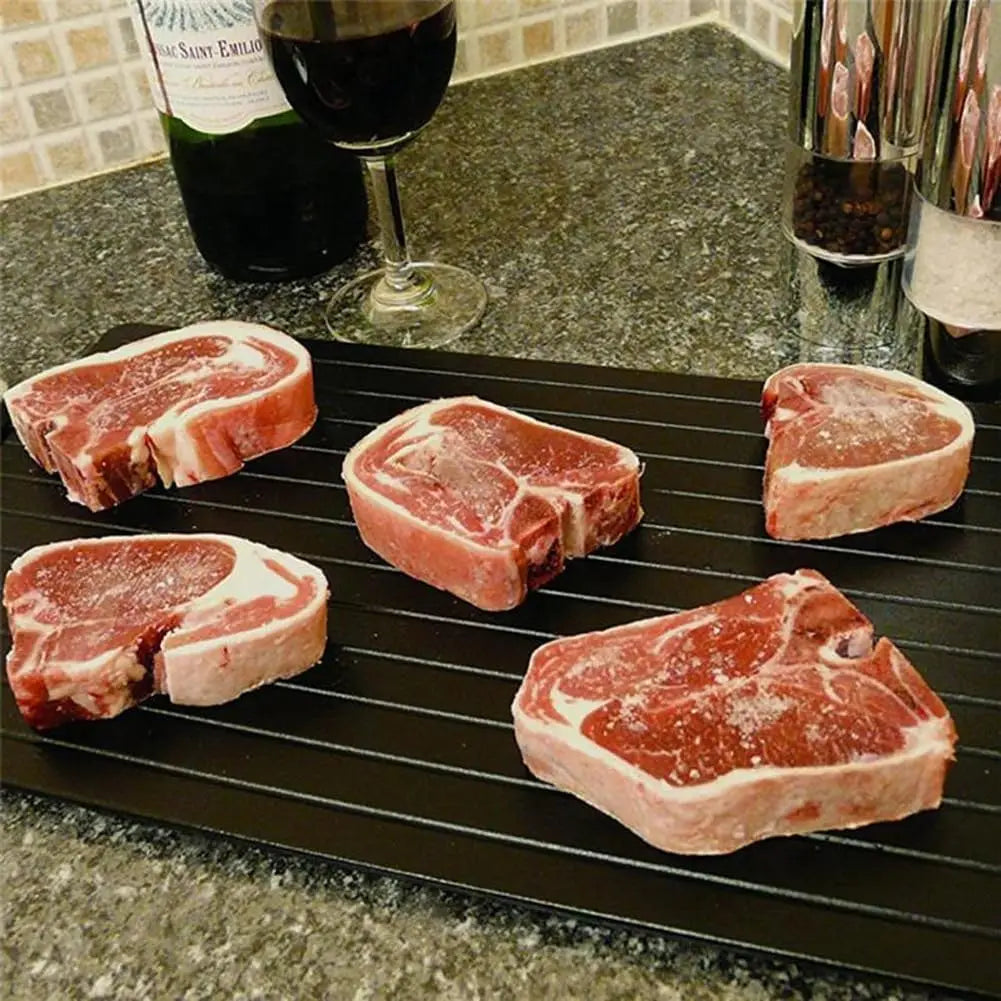 Defrosting Tray for Frozen Meat Dishwasher Safe Large Size Defroster Plate Thawing Tray