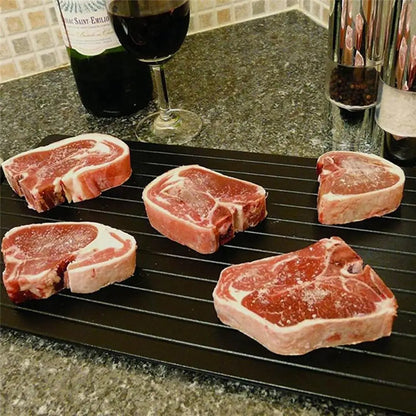 Defrosting Tray for Frozen Meat Dishwasher Safe Large Size Defroster Plate Thawing Tray