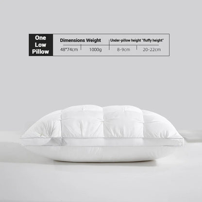 Comfortable Pillows for Sleeping 5-Star Hotel Pillow Three-Dimensional Soft Bilateral Washed Solid Color Pillow Sleeping Pillows