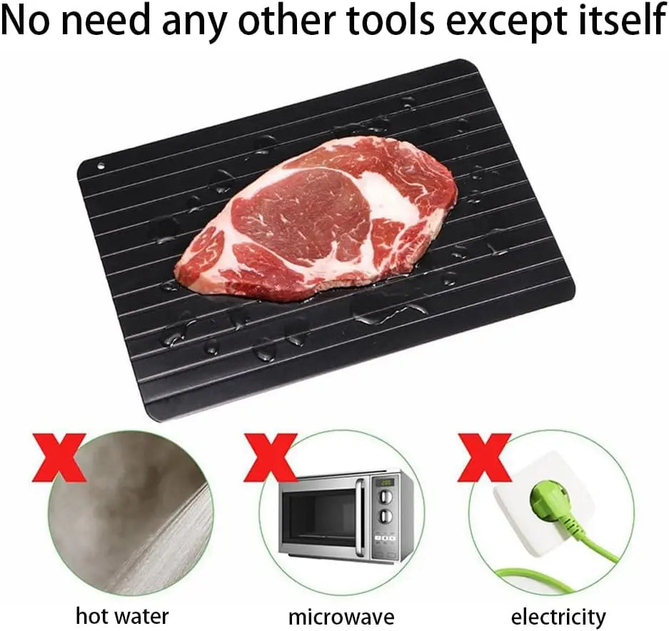 Defrosting Tray for Frozen Meat Dishwasher Safe Large Size Defroster Plate Thawing Tray