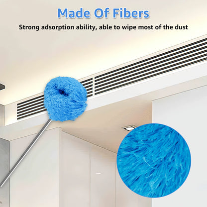 Ceiling Fan Cleaner Duster with 2 Detachable Dusting Head Ceiling Fan Blade Cleaner with Extension Pole Adjusts